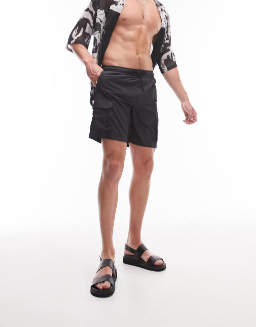 Mens skinny sale swim shorts