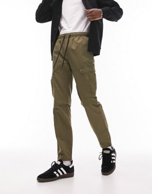 Topman skinny cargo trousers in khaki