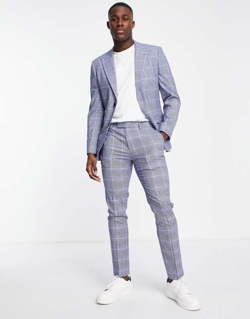 Skinny Check Suit Trousers