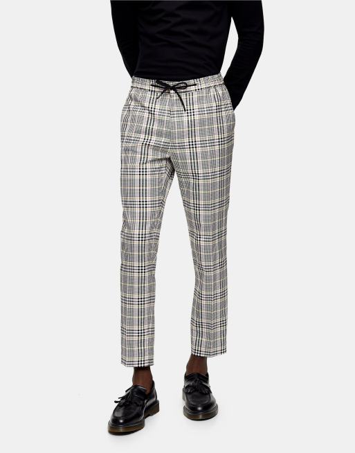 Plaid store pants topman