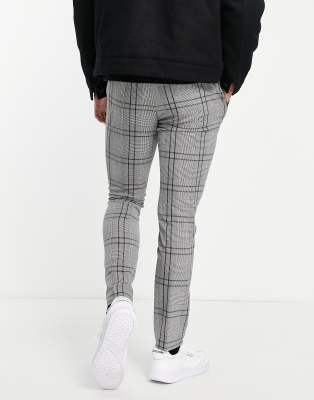 white checked trousers