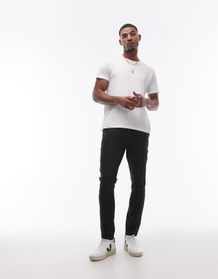 skinny chino pants in black