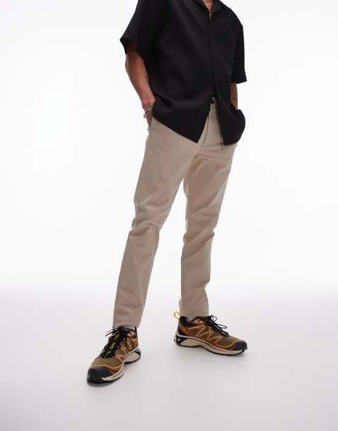 Topman skinny chino pants in stone - view 1