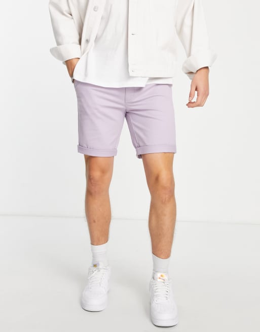 Mens purple chino on sale shorts