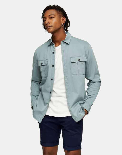 Topman skinny chino shorts in navy ASOS