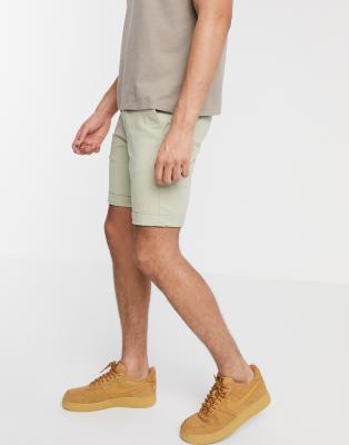 topman skinny fit chino shorts