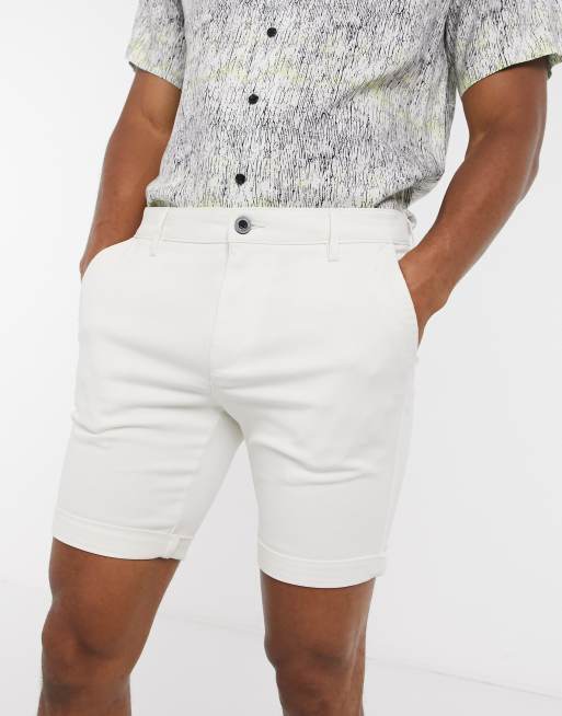 Topman skinny best sale fit chino shorts