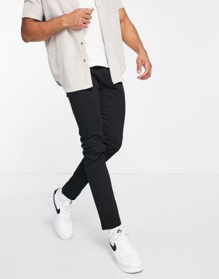 Topman skinny chino pants in black - ASOS Price Checker