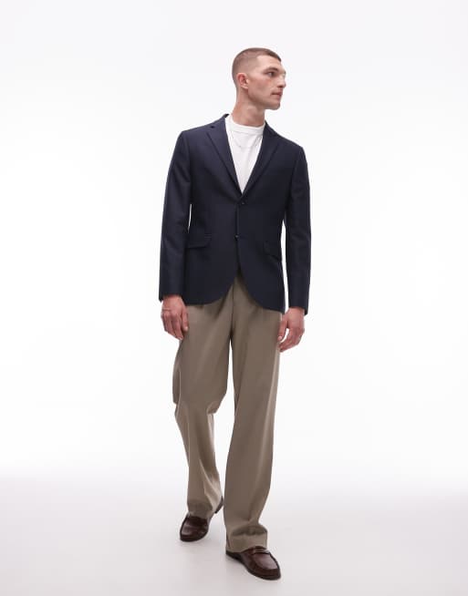 Topman - Skinny colbert in marineblauw, 2 van 5