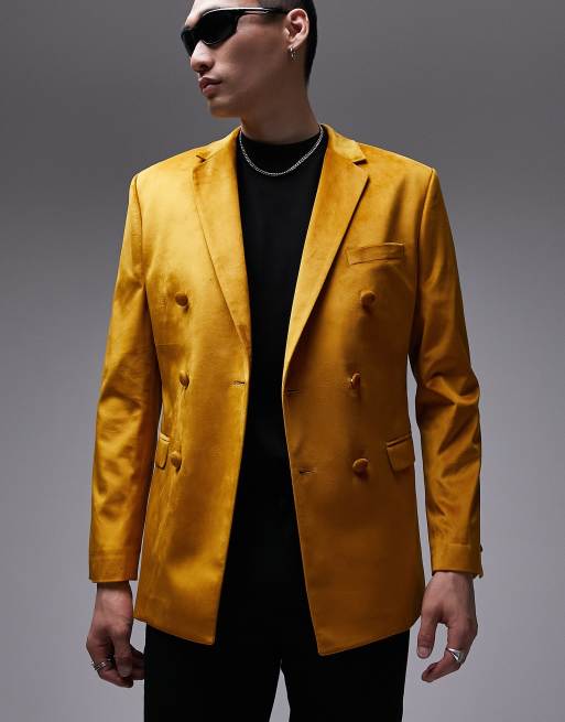 Double breasted velvet on sale jacket