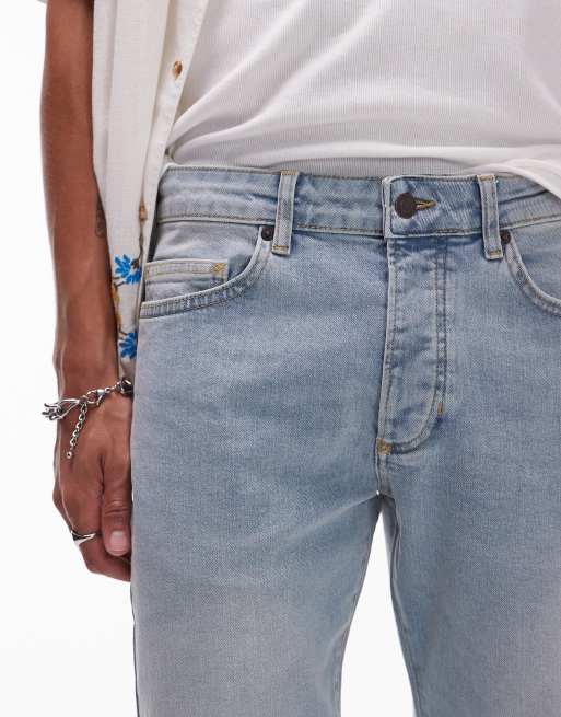 Topman skinny jeans in tinted summer blue light wash, 5 of 5