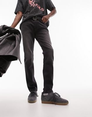 Shop Topman Skinny Jeans In Washed Black