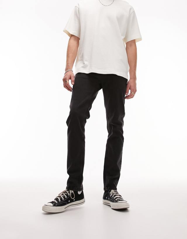 Topman - skinny jeans in washed black