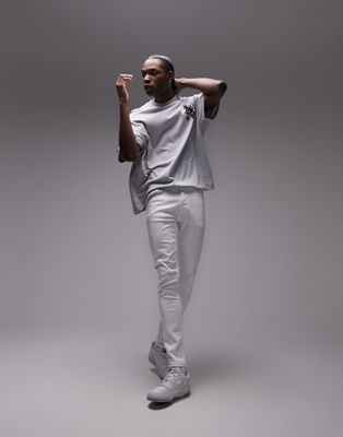 Topman skinny jeans in white - ASOS Price Checker