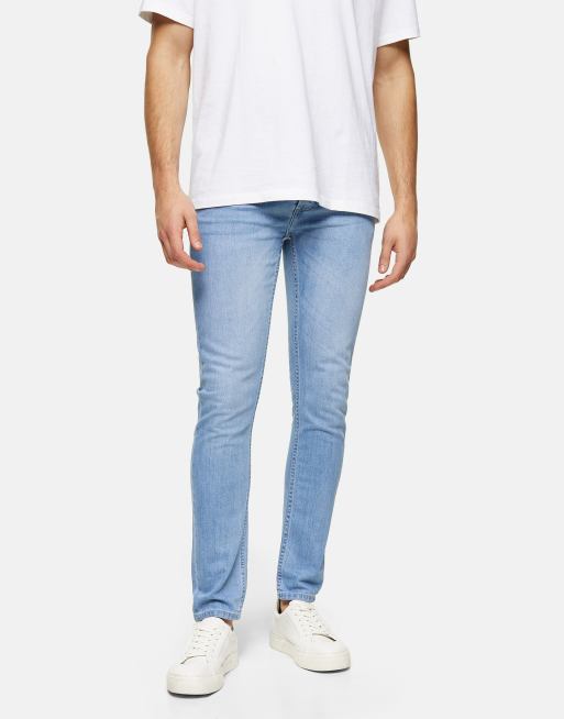 Topman - Skinny jeans met stretch in lichte wassing blauw, 4 van 4