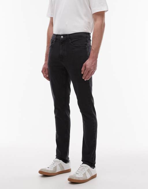 Topman - Skinny jeans met stretch in verwassen zwart, 3 van 5