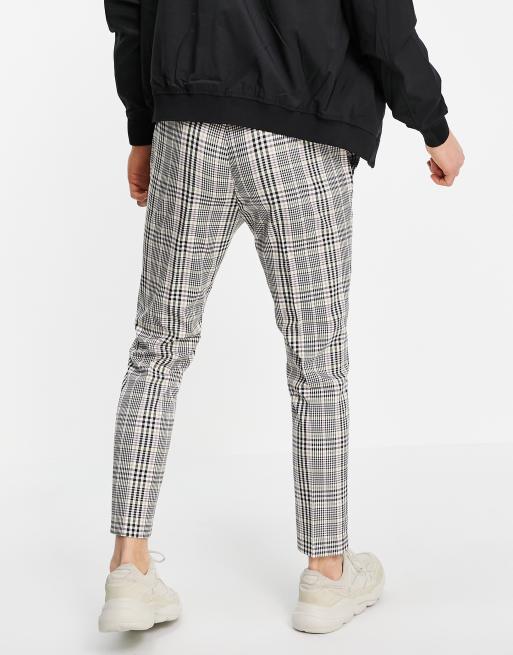 Topman stretch skinny cheap checkered trousers