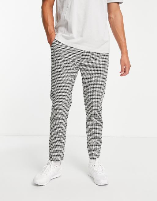 Checked skinny sale joggers