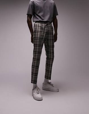 Check trousers hot sale topman