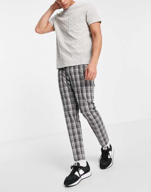 Checked jogging hot sale trousers