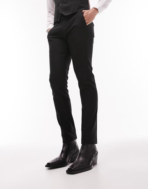 Topman - Skinny pantalon met textuur in zwart, 2 van 5