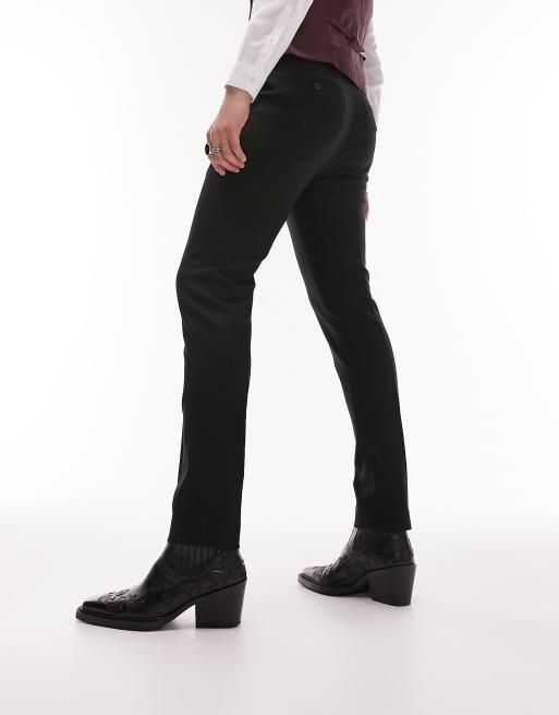 Topman - Skinny pantalon met textuur in zwart, 3 van 5