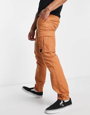 Topman skinny ripstop cargo trousers in orange