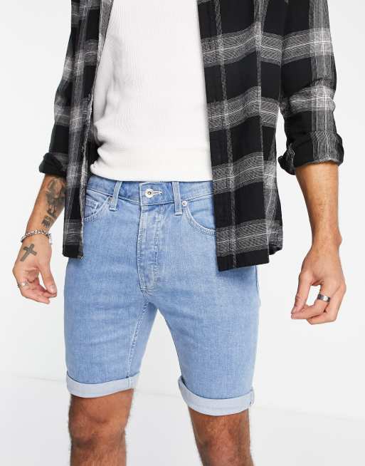 Topman - Skinny short met stretch in bleekwassing 
