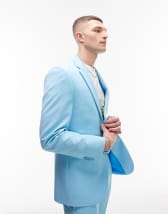 ASOS DESIGN super skinny suit jacket in powder blue | ASOS