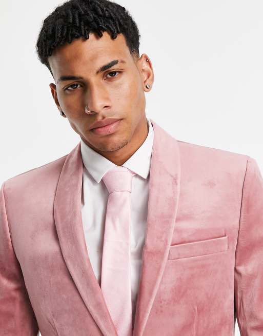 Pink velvet 2024 suit jacket