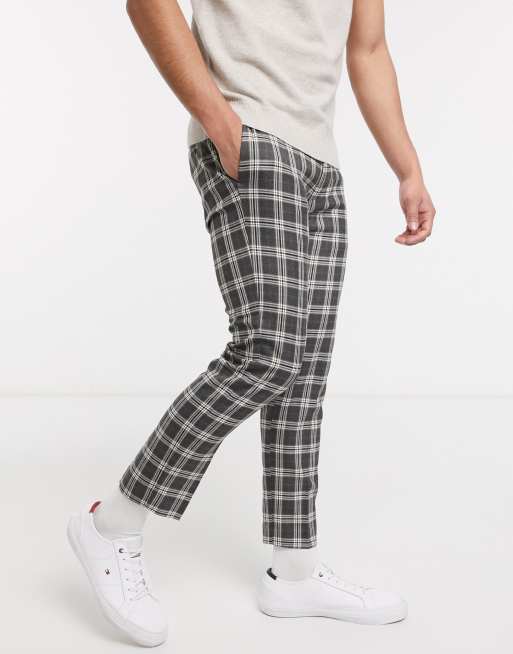 Mens smart 2025 checked joggers