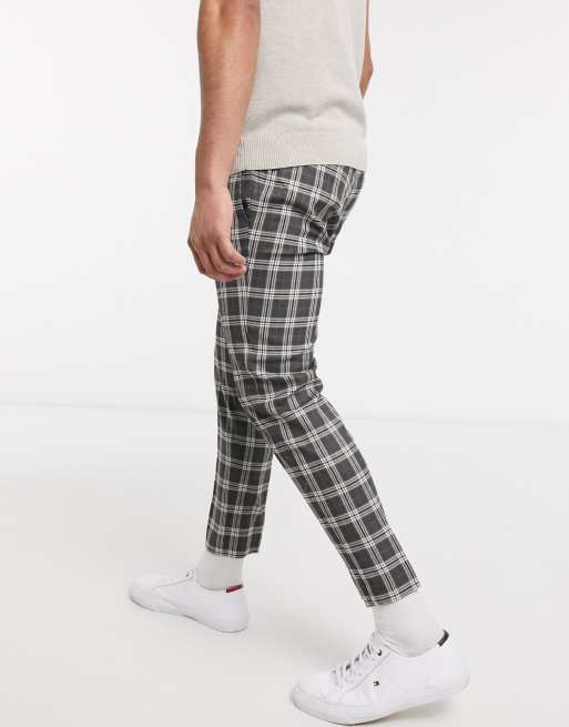 Checked clearance skinny joggers