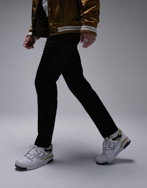 Topman skinny smart pants with elastic waistband in black, 4 of 4