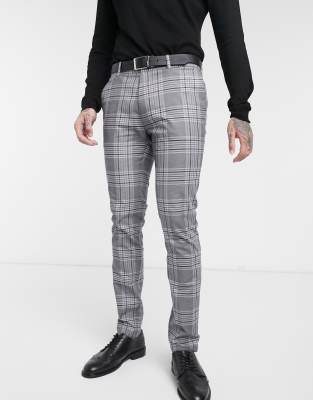 skinny checked trousers