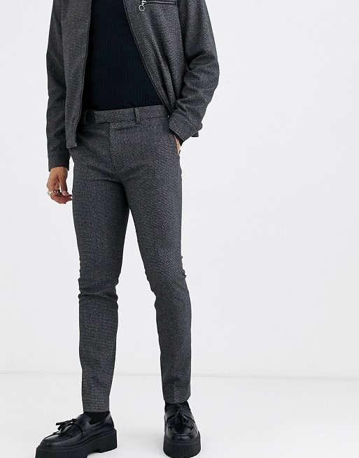 Topman coord skinny smart trousers in dark grey