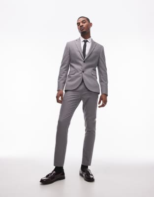 Topman Skinny Suit Grey - view 1