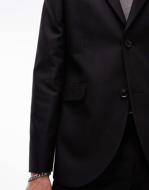 Topman skinny suit jacket in black, 4 of 5