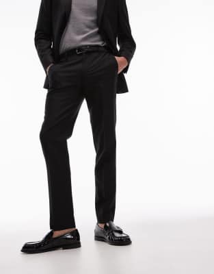 Topman Skinny Suit Pants In Black