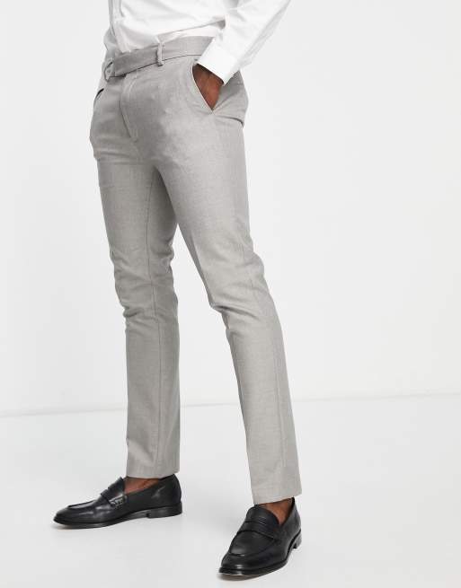 Topman skinny suit pants in grey ASOS