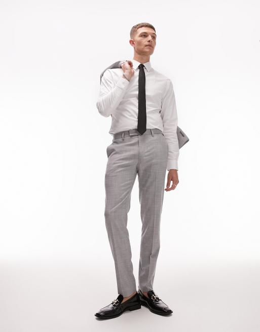 Topman skinny suit pants in grey