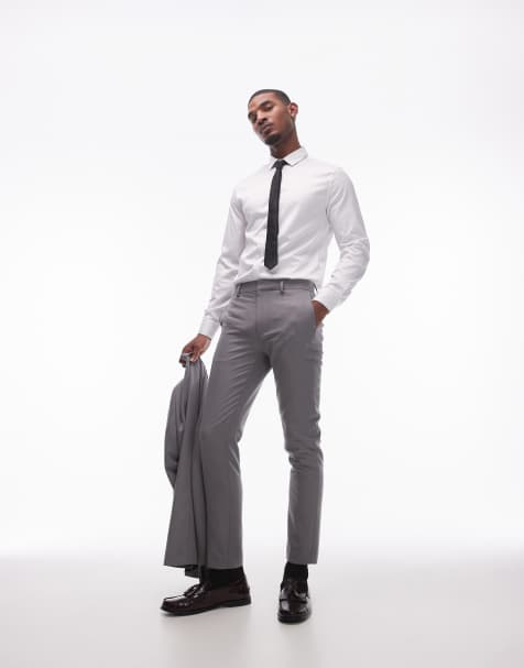 Topman skinny suit pants in grey - view 1