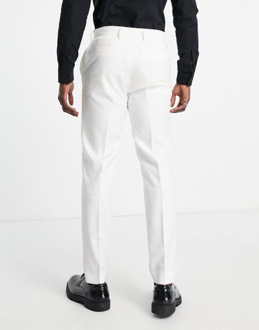 White slim hot sale fit slacks