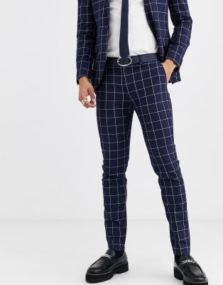 checkered suit trousers skinny