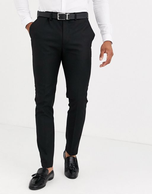 Topman skinny suit trousers in black | ASOS