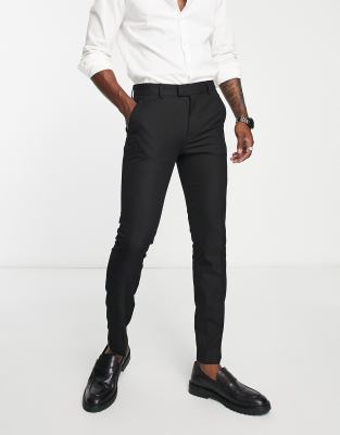 Topman skinny suit trousers in black | ASOS