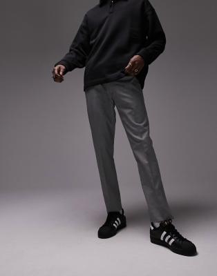 skinny textured pants in gray