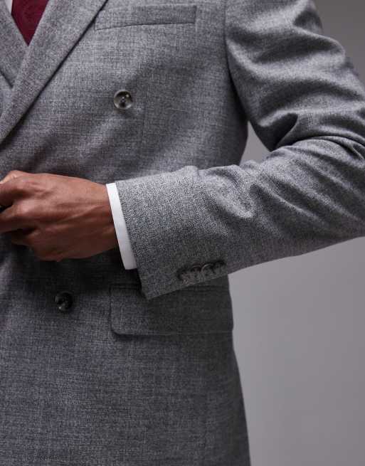 Topman skinny textured suit jacket in gray, 2 of 5
