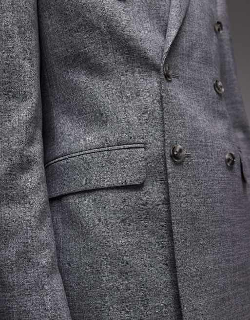 Topman skinny textured suit jacket in gray, 5 of 5