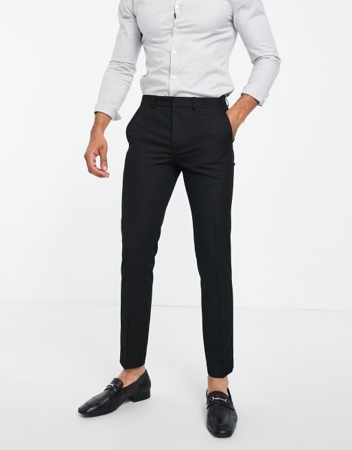 TEXTURED TROUSERS - Black