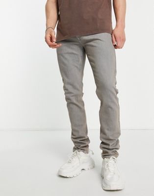 Topman skinny tinted jeans in grey - ASOS Price Checker